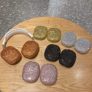 Full Diamond AirPods Max Headphone Cover, Luxury Sparkling Rhinestone Protective Case, Full Coverage Shockproof, Multiple Colors Available, Audio Protection, Durable