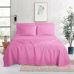 Mocassi 6-Piece 3 Line Embroidery Sheet Set, Bright Shades