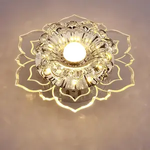 LED Crystal Lampshade Ceiling Lamp Modern Living room Bedroom Surface Mount Indor Lighting Fixture Gallery Spotlight