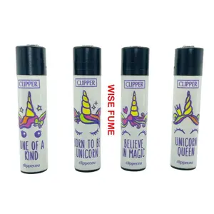 Clipper unicorn edition lighters. Kitchen Outdoor lighters. Candle lighters. ( 4 packs ) refillable