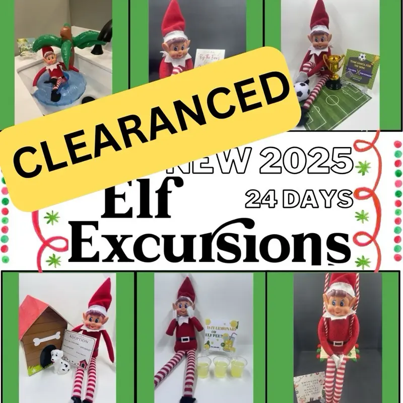 2025 CLEARANCE 24 Day Activities Elf Excursion Box Decor Christmas Magical Ornaments with Daily Adventure Cards & Photo Examples