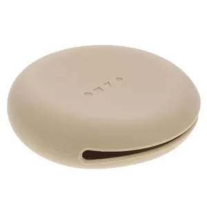 2pc Makeup Puff Case Travel Silicone Powder Puff Holder Portable Makeup Sponge Container for On-the-Go Beauty