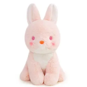 SNOWOLF 11.8" Cute Bunny Rabbit Stuffed Animal Plush Toy for Girls Kids - High-Quality PP Cotton Filled, Unique Sitting Posture, Ideal Gift for Valentine's Day & Easter