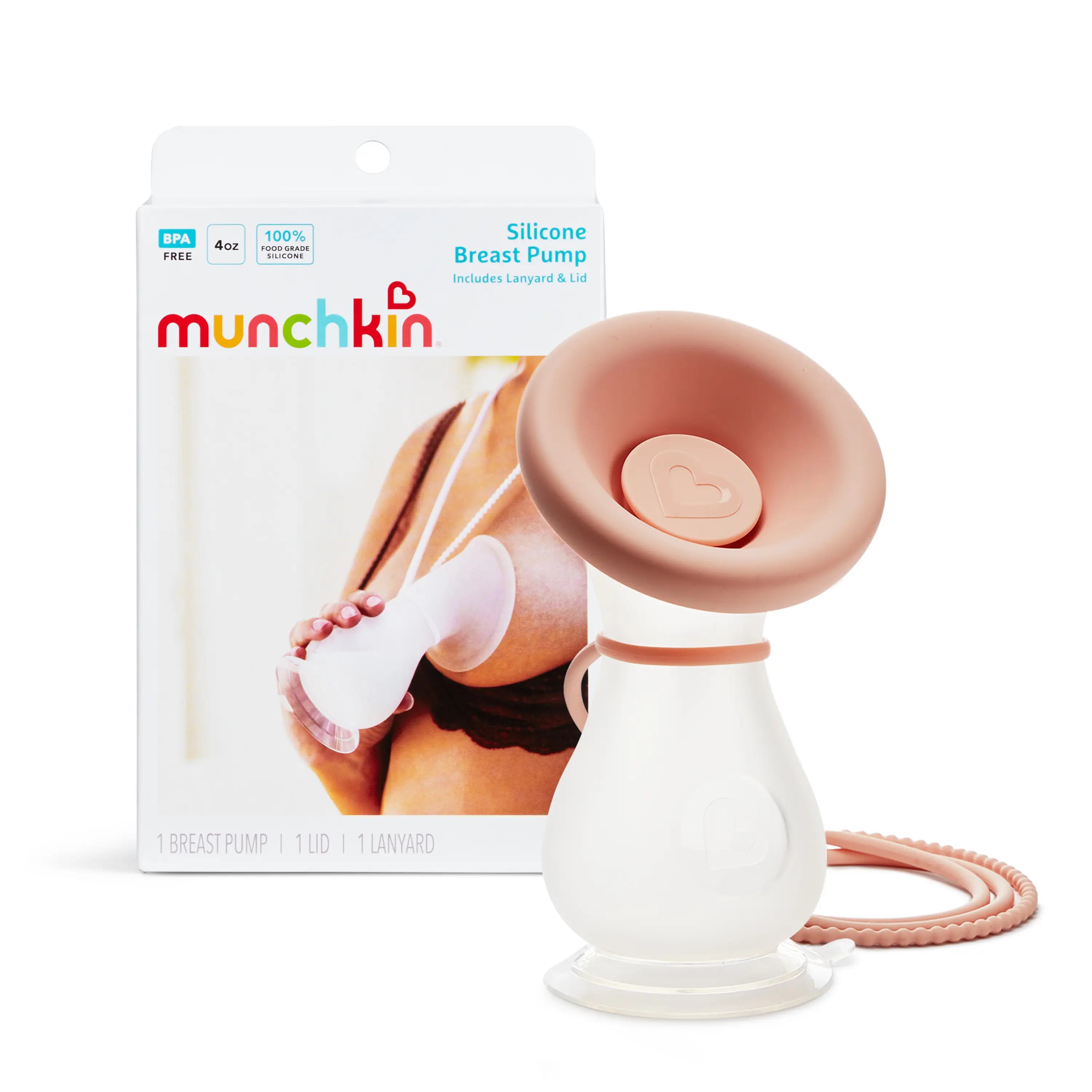 Munchkin Manual Silicone Breast Pump for Breastmilk with Storage Lid Munchkin Manual Silicone Breast Pump for Breastmilk with Storage Lid