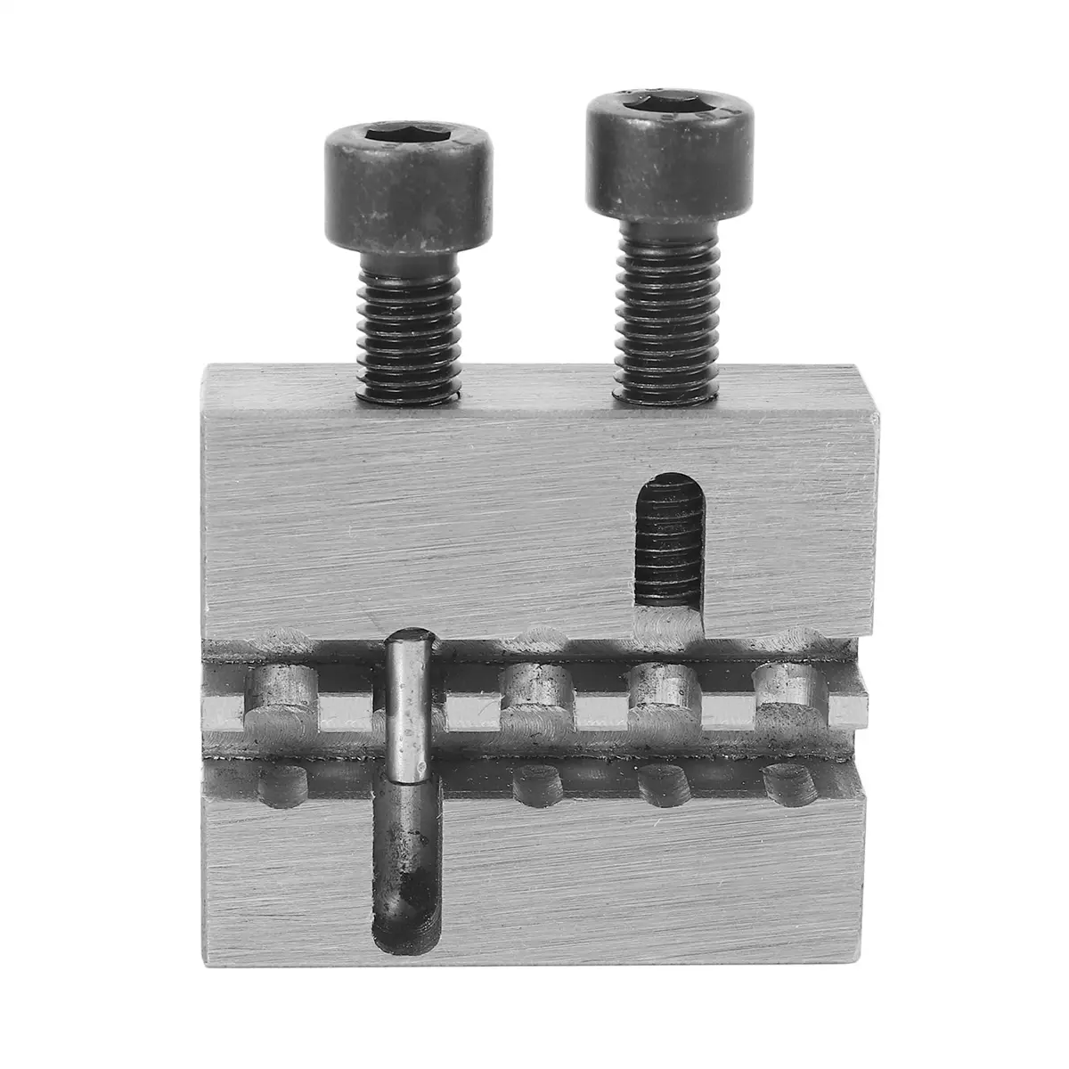 #35 Carbon Steel CNC Construction Chain Removal Tool - 1 Tool with Heavy-Duty Screw Pins for #35 Racing Chain Pins Extraction, Pilot Groove Deepening (8x8x5 cm, Approx. 8x8x5 cm, Satin Polished & Nature Finish)