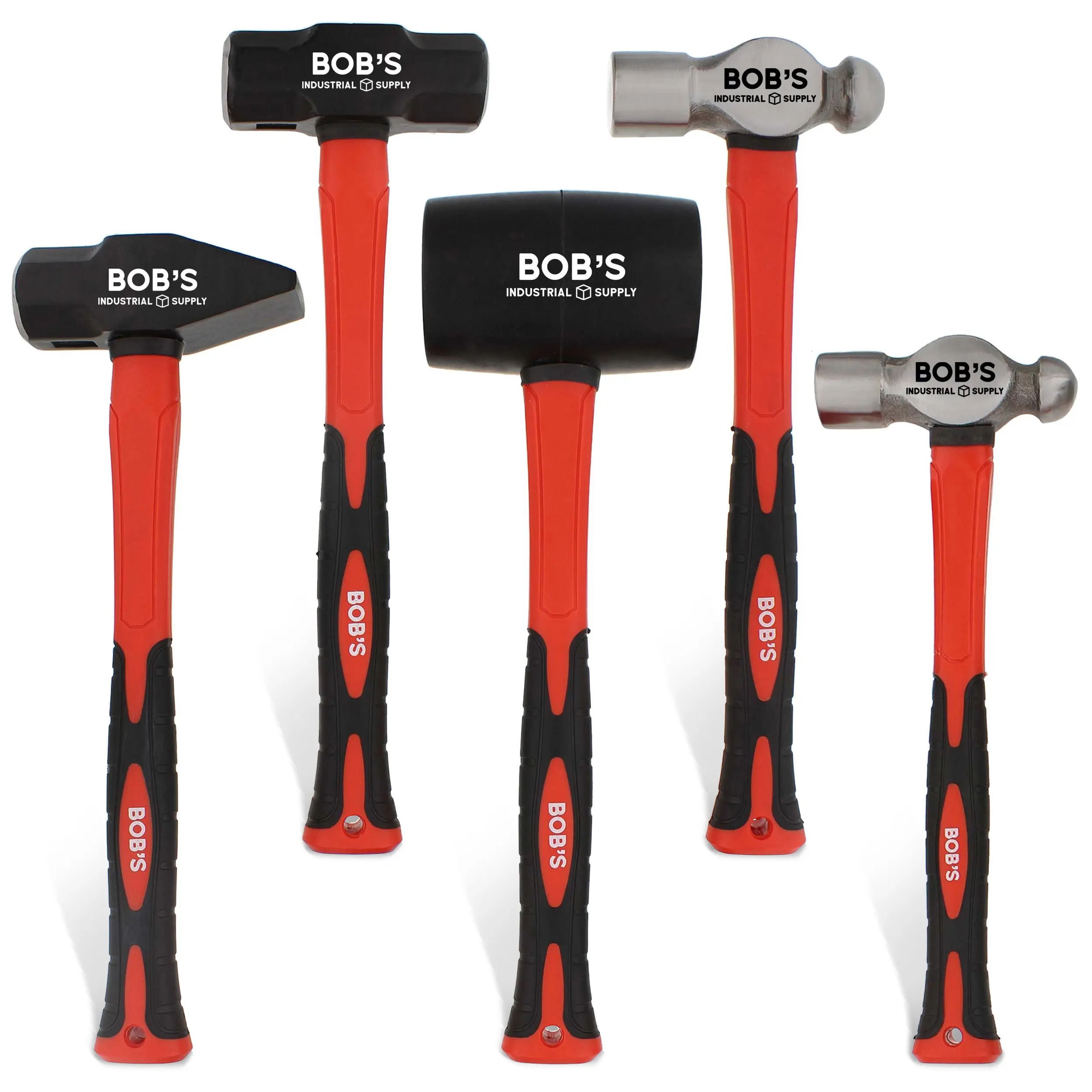 BISupply 5 Piece Hammer Set Mechanic Tool Kit - Nail Hammer Shop Automotive Set