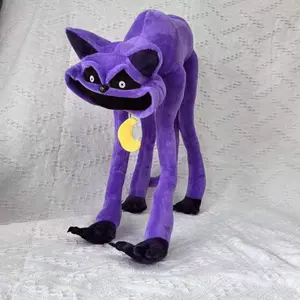Monster Cat Plush Toy Smiling Plush Toy Big Mouth Cat Style Purple Cat