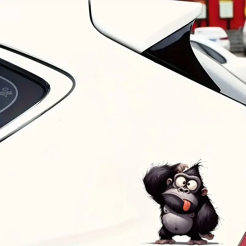 6-inch funny monkey vinyl sticker, car sticker for laptops, bottles, trucks, mobile phones, motorcycles, windows, walls, cups