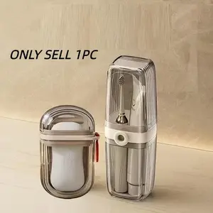 Travel Toothbrush Cup & Soap Box Set, 2 Counts/set Portable Leak Proof Toothbrush Holder & Soap Box, Bathroom Gadgets for Home & Travel