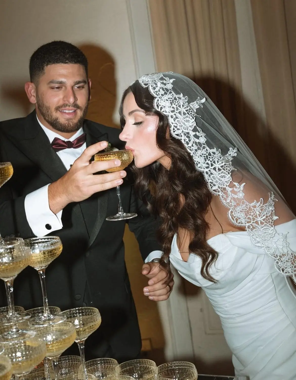 Bridal Cathedral Veil, Lace Mantilla Wedding Accessory