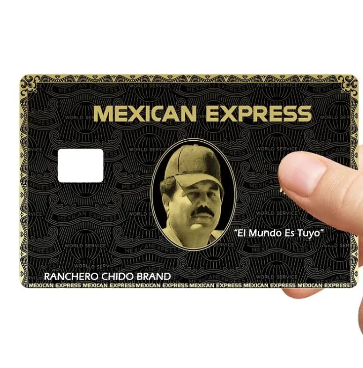 El Gran Jefe Debit/Credit Card Skin Adhesive Covers (Black/Gold)- Premium Vinyl, Vibrant Designs, Easy Application