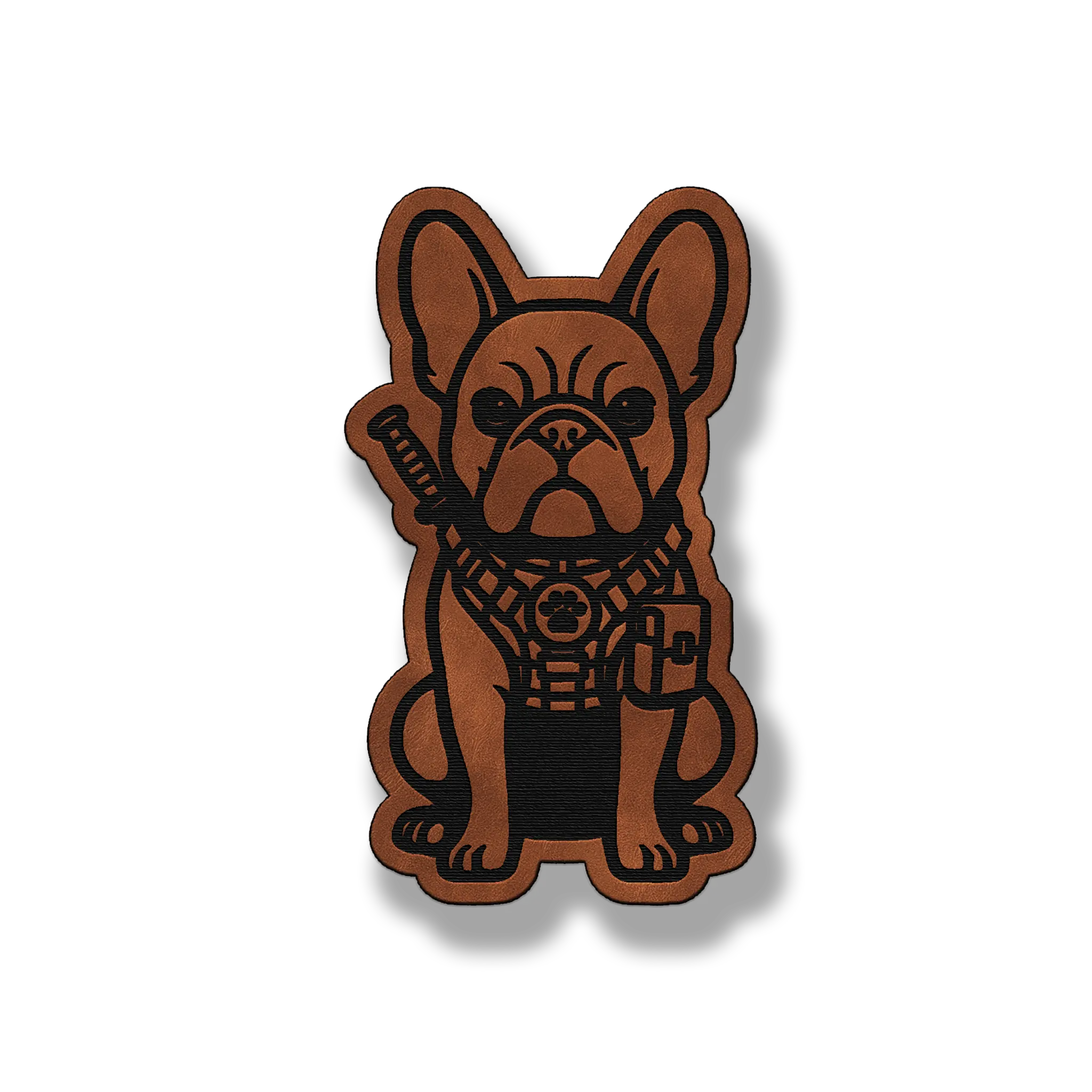 Tactical Frenchie Dog Patch – Leatherette Morale Patch