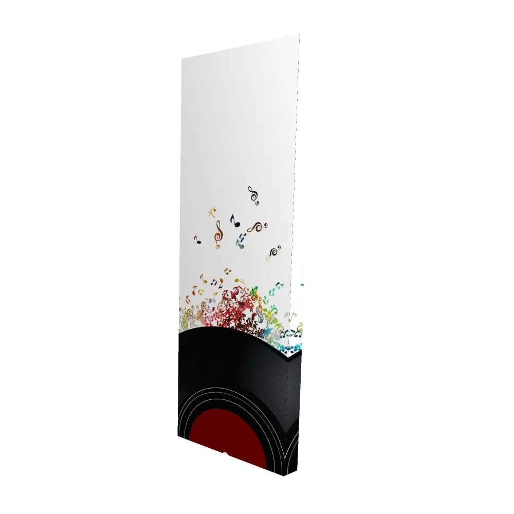212 MAIN Artistic High Def Music-Themed Wall Art Print - 16x48 in. Notes Escaping Vinyl Record Posters, Bedroom Decor, Ideal Gift for Music Fans