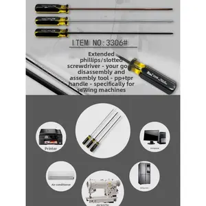 Extended Phillips/flat-head screwdriver S2 shaft, specialized for sewing machine repair, 5*300