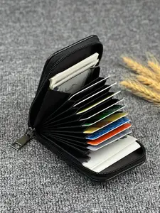 HOVI'S Classic Minimalist Card Holder Wallet, Wallet Cards, Ultra-Thin Portable Multi-Function Coin Purse Zipper Wallet Design Minimalist Wallets Christmas Gifts Gifts For Men Christmas Bags New Year Gift Valentine'S Day