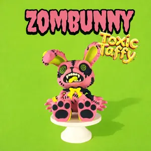 Zombunny Fidget Toy – Toxic Taffy - Articulated Bunny, Cute Creepy Desk Toy, Sensory Figure, Neurodivergent-Friendly, Halloween Collectible