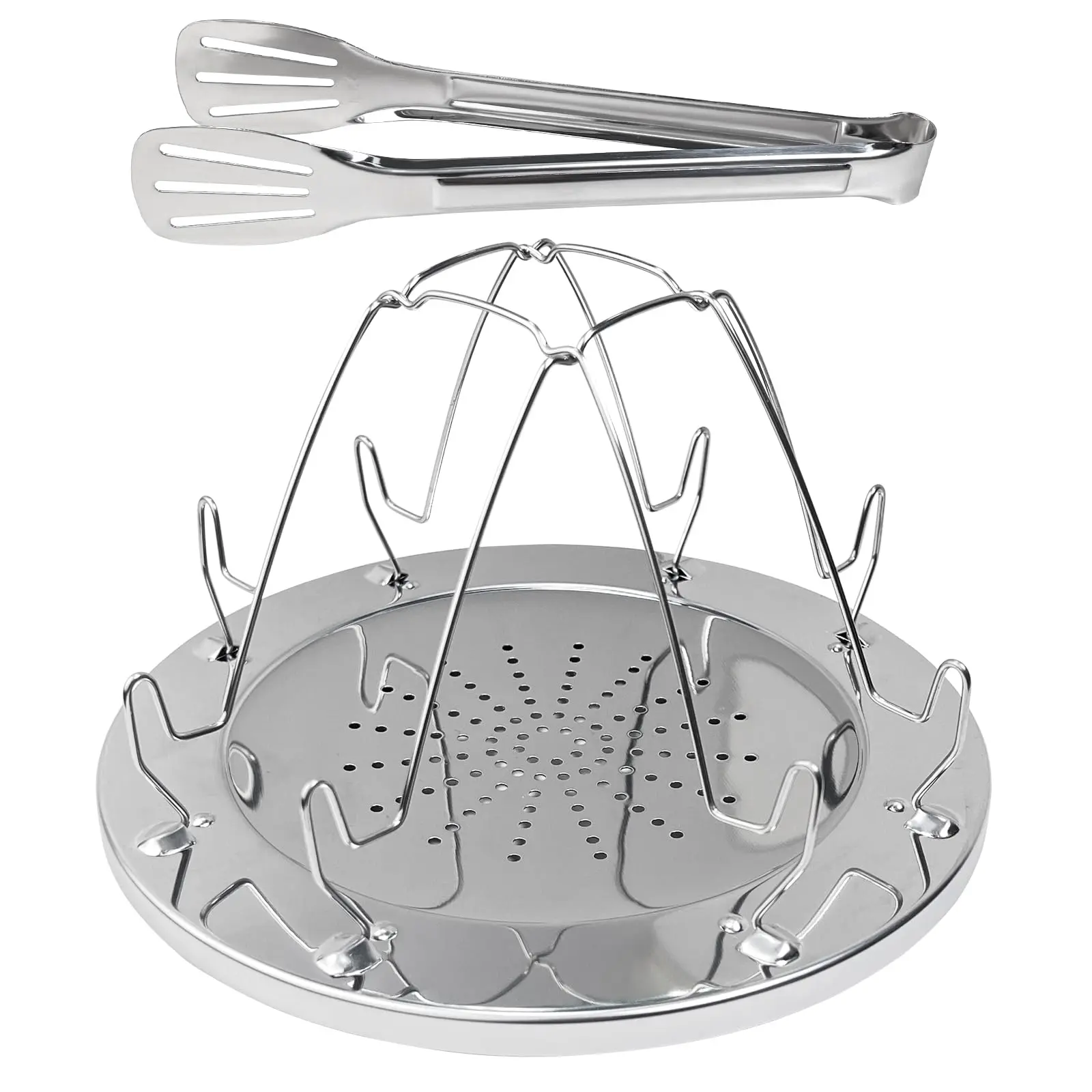 Portable Camping Toaster 4 Slice - Includes Barbeque Bread Clip Camp Stove Rack For Indoor Baking And Outdoor  Picnic Hiking