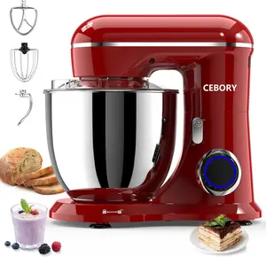 3-in-1 Electric Stand Mixer 6.5QT 660W 10-Speed Kitchen Mixer with Dough Hook, Beater & Whisk for Baking