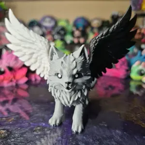Chimera Winged Wolf Figurine Home Decor Collection Unique Fantasy Art Statue for Collectors
