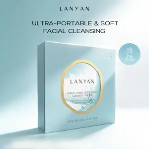LANYAN Disposable Compressed Facial Cleanser 30Pcs Portable Compact Face Cleanser Suitable for Home Use Camping Hiking Travel Picnics and Gym Workouts Ideal For On-The-Go Hand Cleansing Facial Cleansing and Makeup Removal Soothing