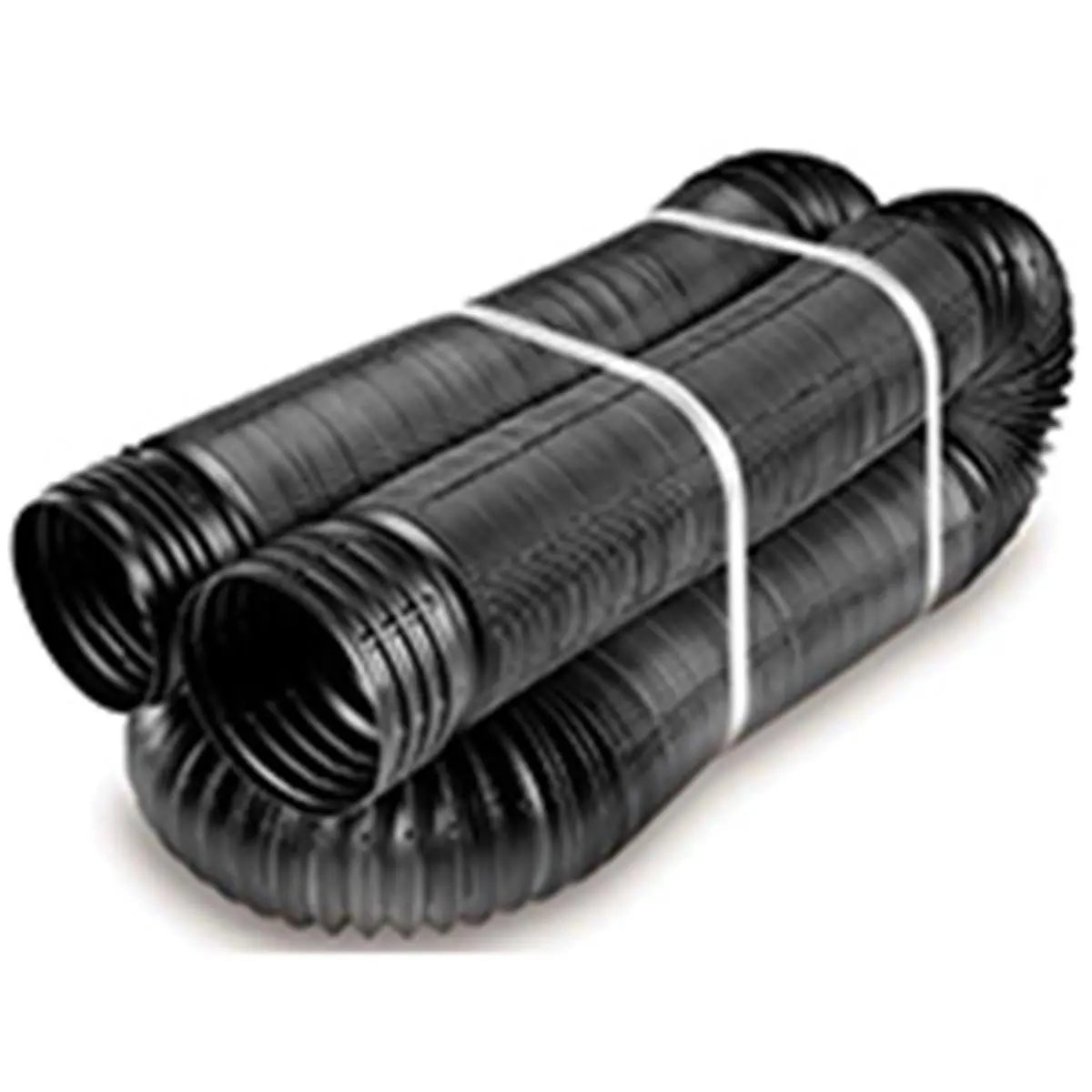 212 MAIN Perforated Flexible Pipe - 4In x 25Ft 51310 Expandable Hose, Ideal for Ground Drainage