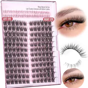 Mixed Length Individual False Eyelashes, Natural Look Eyelash Extensions, Self Grafting Curling Fake Eyelashes for Eye Makeup Enhancement, Waterproof, Bottom Lash Clusters, Volume Individual Lashes Cosmetic, DIY Eyelash Extensions, High Quality Eyelashes