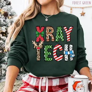 Xray Tech Christmas T-SHIRT / Sweatshirt , Radiology Christmas Shirt, Radtech Xmas , Festive Rad Tech Sweater, Christmas Party 2025