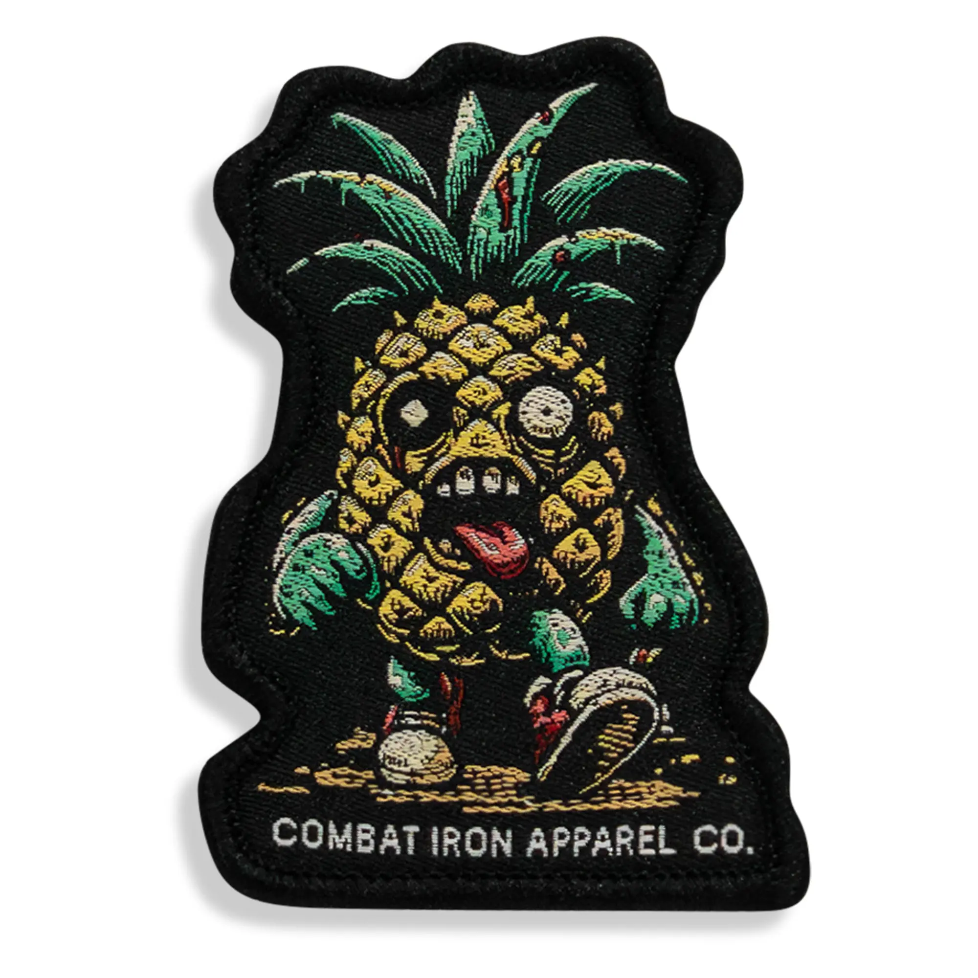 Kill Bad Vibes Pineapple Man Velcro Patch, Car Interior Decoration Accessory for Hat, Plate Carrier, Ruck, with No-Fade Design & Heavy-Duty Build, Built To Last