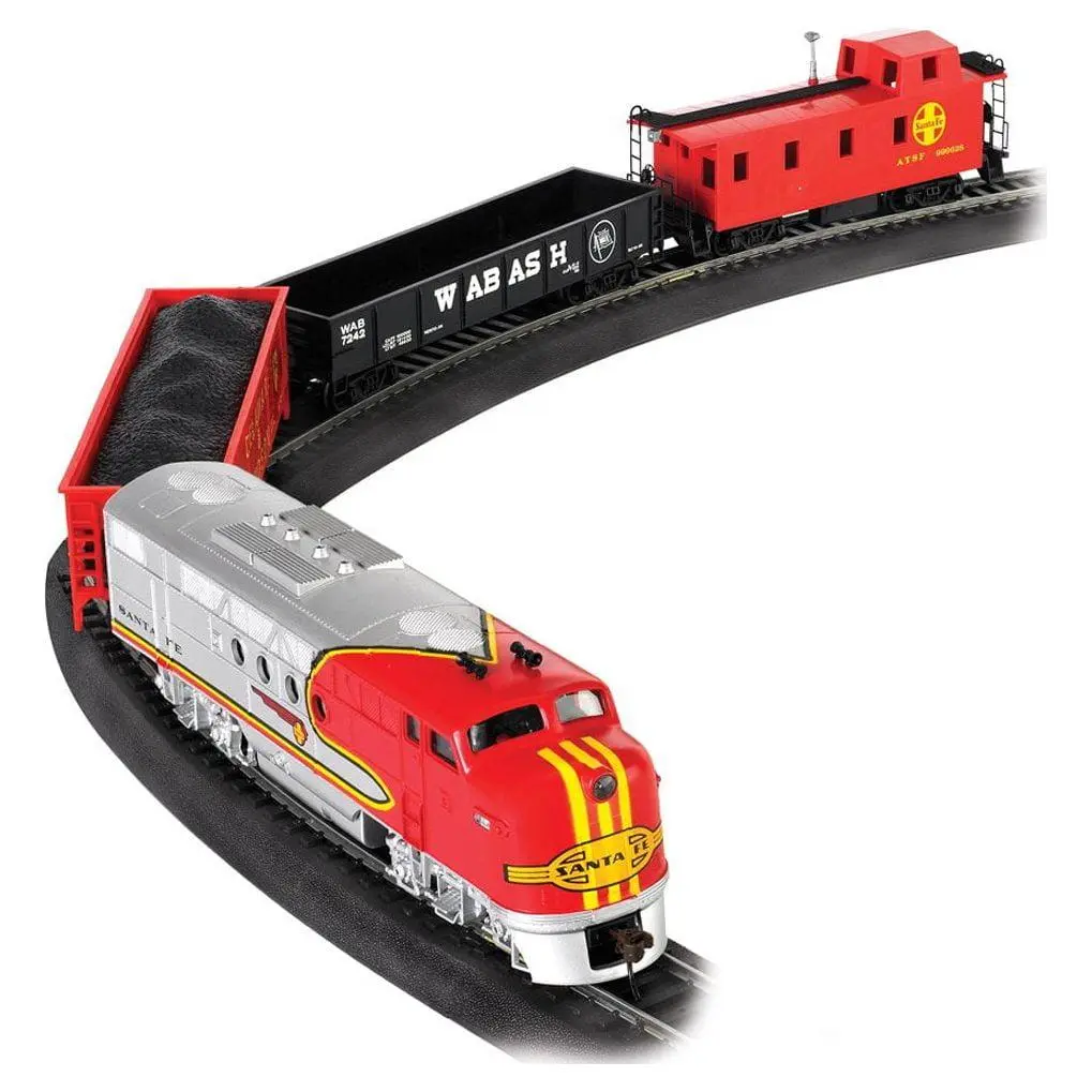 Bachmann Trains - Santa Fe Flyer Ready To Run Electric Train Set - HO Scale