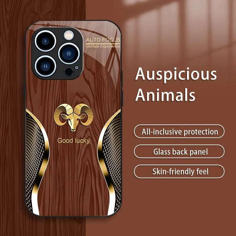 Suitable for [iPhone 13 Pro Max] New high-end luxury wood grain zodiac mobile phone case New business simple explosion-proof mobile phone case Affordable price Anti-fall and anti-fingerprint 995