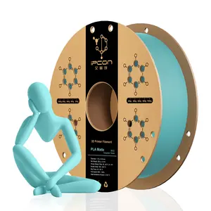 iPCON PLA Matt 250g Trial Size 3D Printing Filament, 1.75mm Random Color Matte Finish PLA Filament, High Stiffness & Layer Strength Matte PLA 3D Printer Filament With Advanced Matte Texture Fit Most FDM Printers, Ultra-High Speed Printing for Testing