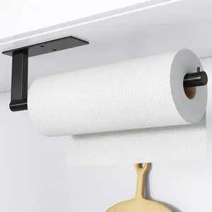 Paper Towel Holder Under Cabinet: Self-Adhesive or Drilling Paper Towel Dispenser - Stainless Steel Paper Towel Roll Holder