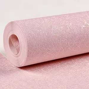 Cohoo Home Silk Pink Wallpaper Peel and Stick Contact Paper Pink Textured Silk Wallpaper for Bedroom Self Adhesive Removable Wall Sticky Paper Girls Room Drawer Liner Waterproof 15.7Inw 118Inl