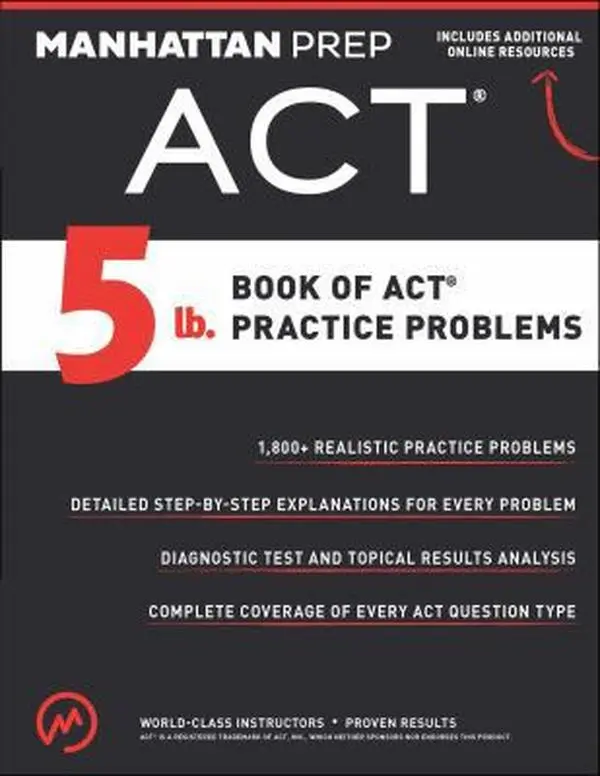 USED Book - 5 lb. Book of ACT Practice Problems by Manhattan Prep (Paperback) - english
