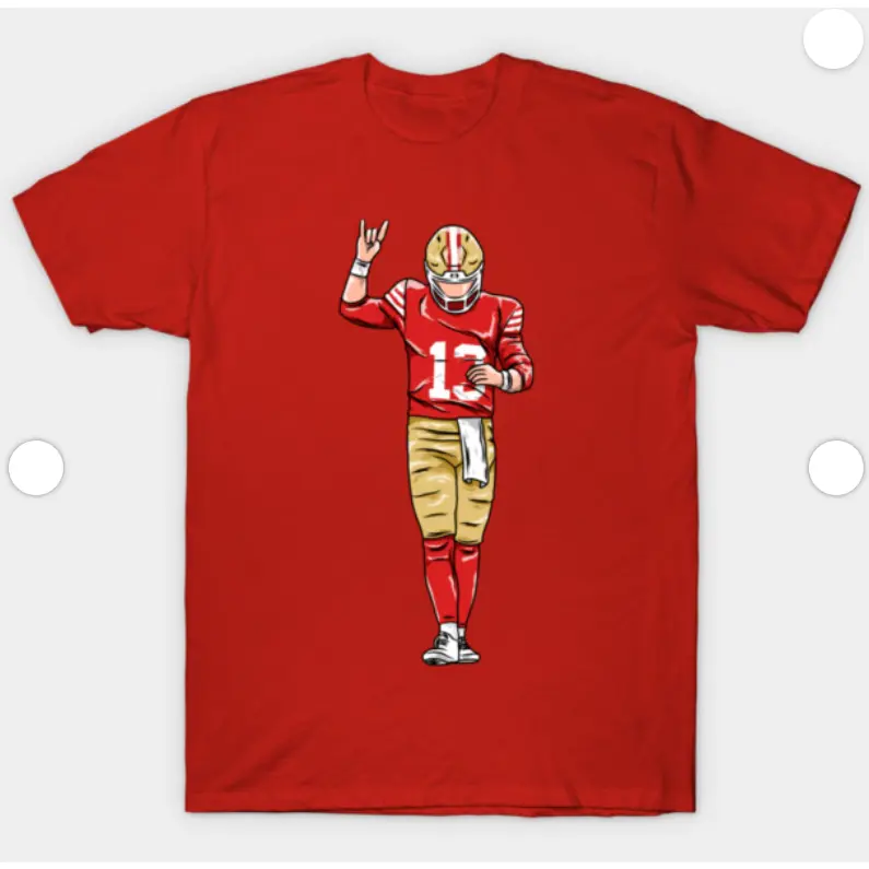 San Francisco Forty Niners Vintage T-Shirt, football red short sleeve casual tee. Trendy game day wear for sports fans, versatile holiday daily outfit, special Father’s Day gift for men.#TikTokMadeMeBuyIt #FortyNinersFan #SanFranTee #SportCasual #Holiday