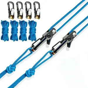 Rope Fasteners & Tensioners: Elastic Cords with Alloy Buckles-The Ideal Choice for Outdoor Enthusiasts. Perfect for pitching camping tents, securing tarps, setting up hammocks, and fastening outdoor gear.