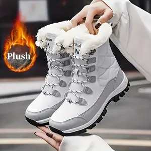 Women's Snow Boots, Warm Faux Fur Lined Winter Boots, High-Quality Cold-Resistant, Non-Slip, Lightweight Mid-Calf Ankle Boots for Outdoor Hiking, Work, and Comfortable Walking, Cold Weather Footwear, Comfortable Winter Shoes, Non-Slip Sole, Warm Footwear,