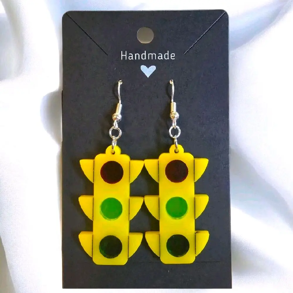 12) Traffic Light Earrings