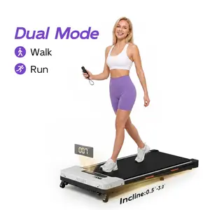 TKW Easy Storage Treadmill, Adjustable Incline,Low-Noise Motor Walking Pad, 220-300lbs Weight Capacity,2-in-1WalkingVibration pad, Low-Noise Motor Walking Pad,Remote Control & Wheels for Easy mobility,  Dual Shock-Absorption System，Knee Protection
