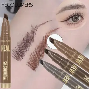 Waterproof Eyebrow Pen Quick-Dry with Natural Fluffy Brow Strokes Shape-Fixing Liquid Brow Marker Sweat-Proof & Fade-Resistant Brow Tint Brow Pencil With Hair Like Strokes