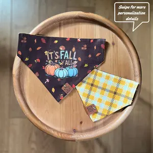 It's Fall Y'all / LAST CHANCE / Reversible / Over-the-Collar / Pet Bandana