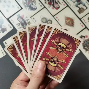 Premium PVC Plastic Poker Cards, Pirate-Themed Design with Skull & Crossbones, Washable Double-Sided Frosted Thickened Anti-Folding for Game Entertainment, Gifts & Collection, Playing Cards, Card Games