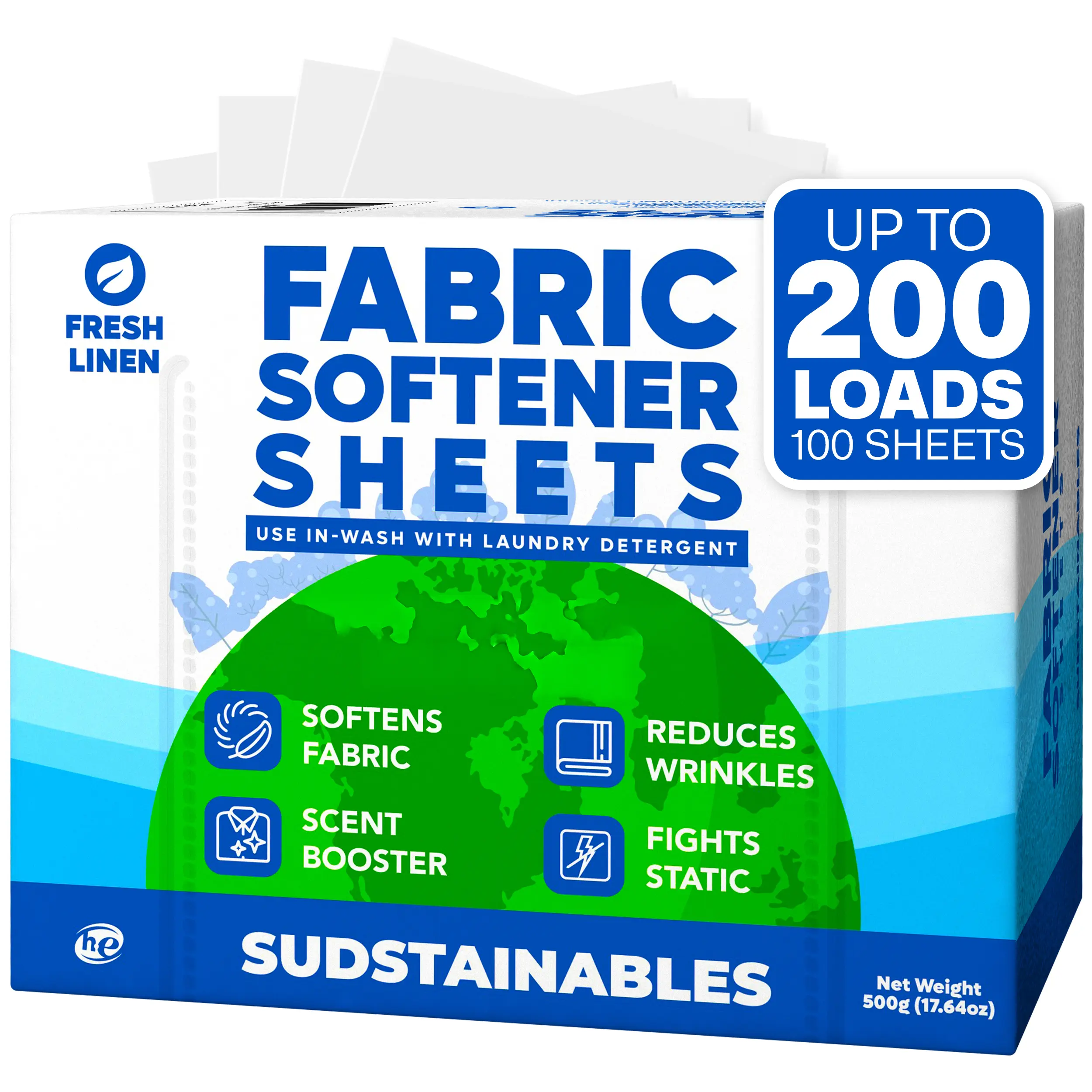 Fabric Softener Sheets for Washer - Fresh Scents, Laundry Softener Sheets