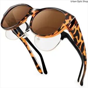 Polarized Fit Over Sunglasses for Women & Men, Lightweight Wrap Around Sunglasses with UV400 Protection Anti Glare Lens, Fits Over Prescription Glasses for Driving, Travel & All Outdoor Activities