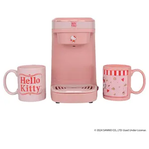 Uncanny Brands Hello Kitty Single-Serve CoffeeMaker w/ Mugs