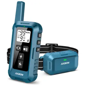 Jugbow Dog Training Collar - 4200FT with Remote, 4 Training Modes,Security Lock, IPX8 Waterproof, Rechargeable e-Collar for All Breeds,Blue-DT68