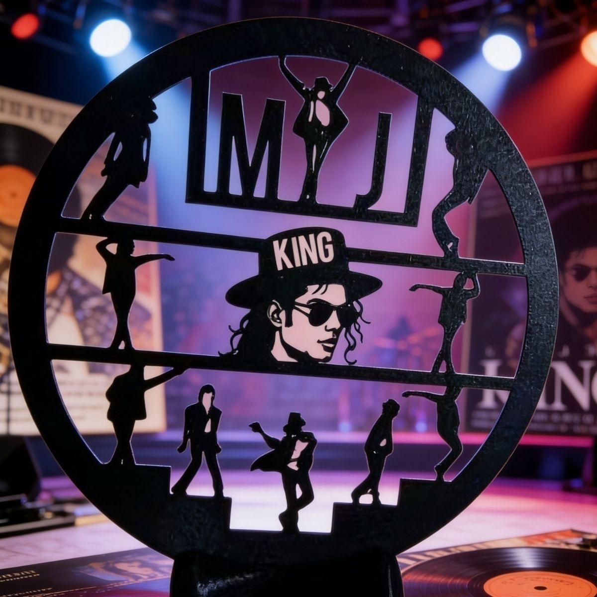 3D Printed MJ Classic Dance Move Silhouette Ornament Collectible for Study Desk Decoration Unique Gift for Fans and Collectors