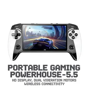 5.5 Inch Handheld Game Console, Wireless Gaming Console, Rechargeable Portable Gaming Machine, over 3500 Games, Retro Arcade, Perfect Adult Gift