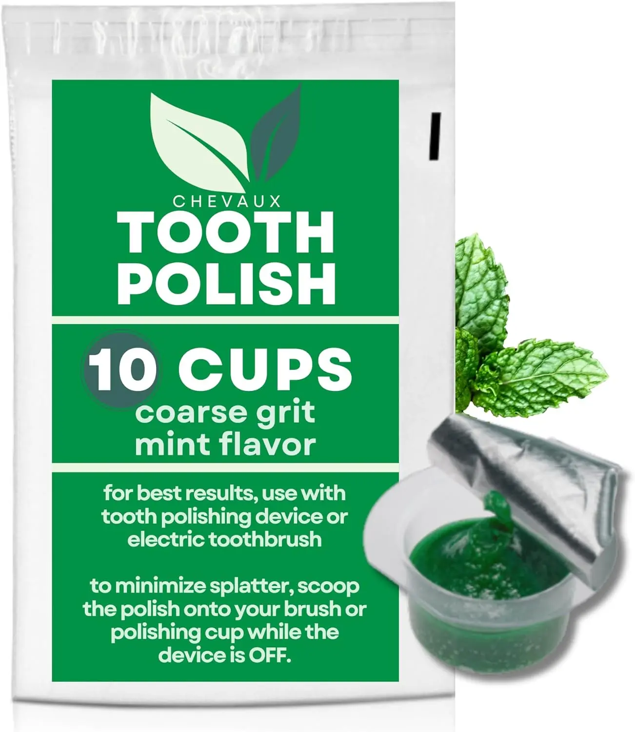 Pumice Based Tooth Polish - Fresh Breath, Plaque Removal & Stain Fighting, Available in Cherry, Bubblegum & Mint Flavors - Oral Toothbrush Whitening