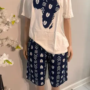 Ankara shorts and t-shirt set